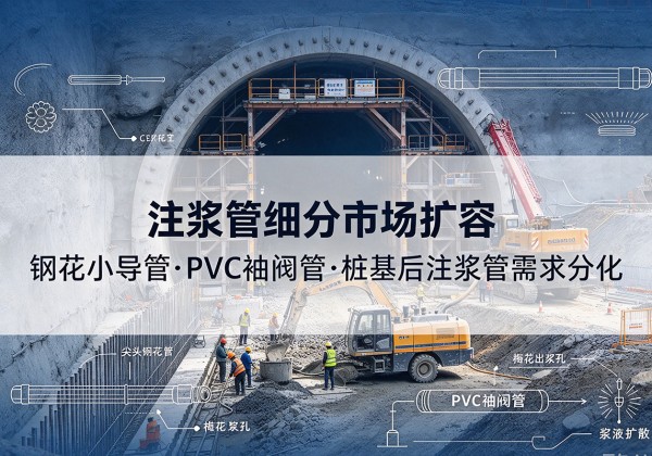 从化注浆管细分市场扩容，隧道钢花小导管、PVC 袖阀管、桩基后注浆管需求分化